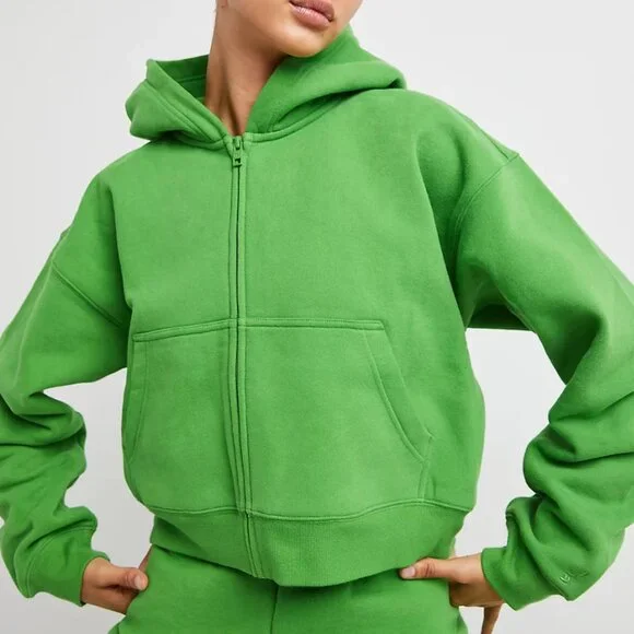 Aritzia | Tops | Aritzia Tna Cozy Perfect Crop Zip Up Hoodie